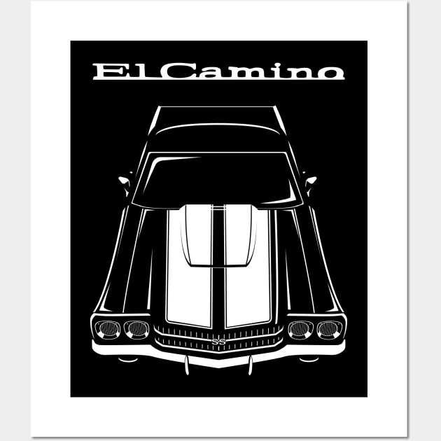 Chevrolet El Camino SS 1970 - White Stripes Wall Art by V8social